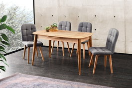 Hanah Home Mesa de comedor extensible Retro - 1192 en Roble zafiro